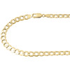 Mens Real 10K Yellow Gold Hollow Cuban Curb Link Chain Necklace 6.50mm 20-30"