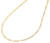 10K Yellow Gold Diamond Cut Solid Figaro Style Chain 2mm Necklace 16-24 Inches