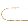 Echte 10-Karat-Gelbgold-Massivseilkette, 2 mm lange Twist-Halskette, Unisex, 16–30 Zoll