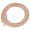 10K Rose Gold 2.5MM Moon Cut Italian Beaded Ball Chain Necklace 22 - 30 Inches