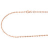 10K Rose Gold 2.5MM Moon Cut Italian Beaded Ball Chain Necklace 22 - 30 Inches