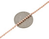 10K Rose Gold 2.5MM Moon Cut Italian Beaded Ball Chain Necklace 22 - 30 Inches