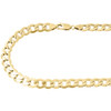 Mens Real 10K Yellow Gold Hollow Cuban Curb Link Chain Necklace 8mm 22-30 Inch