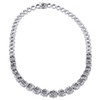 14K White Gold Princess Diamond Necklace Statement Link Tennis Chain 9.45 Ct.