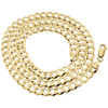 Mens Solid 10K Yellow Gold Cuban Curb Link Chain Necklace 7MM 20-30 Inches