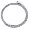 10K White Gold Solid Franco Box Chain Closed Link 0.85mm Necklace 16 - 24 Inches