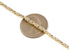 Echte byzantinische Gliederkette aus 10 Karat Gelbgold mit Diamantschliff, 2,50 mm Halskette, 20–30 Zoll