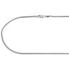 10K White Gold Solid Franco Box Chain Closed Link 1.50mm Necklace 24 - 30 Inches