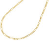 Genuine 10K Yellow Gold Figaro Chain 2.30mm Necklace Mens or Ladies 14-26 Inches