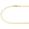 Real 10K Yellow Gold Solid Flat Mariner Chain 2.50mm Necklace Plain 16-24 Inches