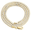 Real 10K Yellow Gold Solid Diamond Cut Cuban Link Chain 3mm Necklace 16-28 Inch