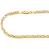 Real 10K Yellow Gold Diamond Cut Byzantine Link Chain 3.10mm Necklace 22-30 Inch