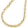 Real 10K Yellow Gold Diamond Cut Byzantine Link Chain 3.10mm Necklace 22-30 Inch