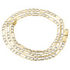 Real 10K Yellow Gold Diamond Cut Figaro Style Chain 3.50mm Necklace 16-30 Inches