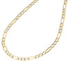 Real 10K Yellow Gold Diamond Cut Figaro Style Chain 3.50mm Necklace 16-30 Inches