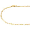 Äkta 10k gult guld solid platt marinerkedja 3,25 mm halsband vanligt 16-26 tum