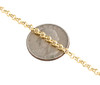 Collana con catena a maglie rolo a cerchio aperto in vero oro giallo 10k da 3,35 mm da 22-30 pollici