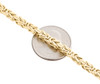 Mens Real 10K Yellow Gold Box Byzantine Link Chain 4mm Necklace 22-30 Inches