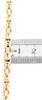 Collana con catena a maglie bizantine da 4 mm in vero oro giallo 10k con taglio a diamante da 22-30 pollici