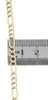 Real 10K Yellow Gold Diamond Cut Figaro Style Chain 4.25mm Necklace 16-30 Inches