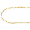 Mens Real 10K Yellow Gold Figaro Chain 4mm Necklace High Polished 16-30 Inches