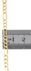 Mens Real 10K Yellow Gold Figaro Chain 4mm Necklace High Polished 16-30 Inches