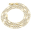10K Yellow Gold Diamond Cut Solid Figaro Style Chain 4.5mm Necklace 16-30 Inches