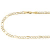 Real 10K Yellow Gold Diamond Cut Figaro Style Chain 4.60mm Necklace 18-30 Inch