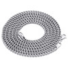 Real 10K White Gold 3D Hollow Franco Box Link Chain 4.50mm Necklace 26-40 Inches