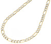 10K Yellow Gold Diamond Cut Solid Figaro Style Chain 5mm Necklace 16-30 Inches