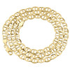 Real 10K Yellow Gold Solid Flat Mariner Chain 5mm Necklace Plain 16-30 Inches