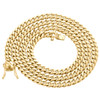 Mens 10K Yellow Gold Hollow Miami Cuban Link Chain 5.50mm Box Clasp 20-30 Inches