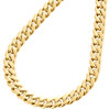 Mens 10K Yellow Gold Hollow Miami Cuban Link Chain 5.50mm Box Clasp 20-30 Inches