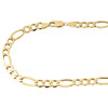 Mens Real 10K Yellow Gold Figaro Chain 6.30mm Necklace High Polished 20-30 Inch