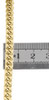 Real 10K Yellow Gold 3D Hollow Franco Box Link Chain 5.50 Necklace 26-40 Inch