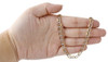 Collar de 6 mm con cadena marinera sólida con talla de diamante en oro amarillo real de 10 k, 45 a 76 cm