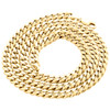 10K Yellow Gold Semi Hollow Miami Cuban 7mm Chain Link Necklace 24 - 30 Inches