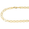 Real 10K Yellow Gold Solid Flat Mariner Chain 8.80mm Necklace Plain 22-30 Inches