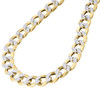 Mens 10K Yellow Gold 11MM Diamond Cut Hollow Cuban Curb Necklace Chain 22-30"