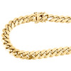 14K Yellow Gold Solid Miami Cuban Link Chain 8mm Box Clasp Necklace 24-28 Inches