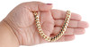 chaîne à maillons cubains Miami en or jaune 14 carats, collier à fermoir boîte de 8 mm, 24 à 28 pouces