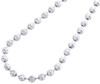 Real 10K White Gold Bead Moon Cut Link Solid Chain Necklace 5mm | 24 - 30 inches