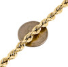 Echte massive Seilkette aus 10 Karat Gelbgold, 6 mm, glänzende, gedrehte Halskette, 20–30 Zoll