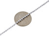 10K White Gold 2.5MM Moon Cut Italian Beaded Ball Chain Necklace 22 - 30 Inches