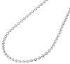 10K White Gold 3MM Moon Cut Italian Beaded Ball Chain Necklace 22 - 32 Inches