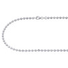 10K White Gold 3MM Moon Cut Italian Beaded Ball Chain Necklace 22 - 32 Inches