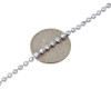 10K White Gold 3MM Moon Cut Italian Beaded Ball Chain Necklace 22 - 32 Inches