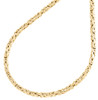 Genuine 10K Yellow Gold Box Byzantine Link Chain 2mm Necklace 18-24 Inches