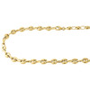 6,5 mm breite, gepuffte Gucci Mariner-Gliederkette aus 10 Karat Gelbgold, 26–30 Zoll