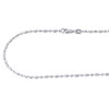 10K White Gold 2MM Beaded Typhoon Moon Cut Italian Chain Necklace 16 - 24 Inch